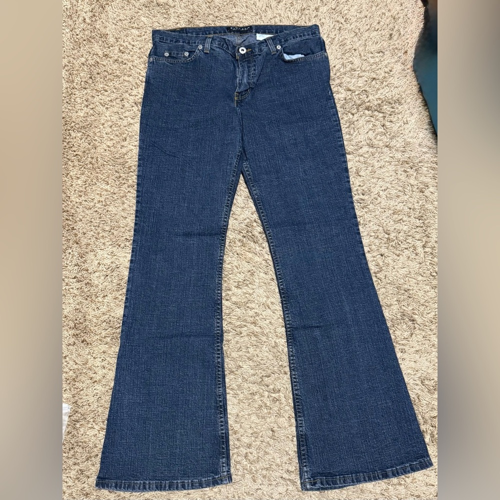 Buffalo David Bitton Dark Blue Flare Wide Leg Jeans 10/30 Vintage